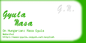 gyula masa business card